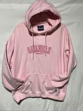 Savannah Georgia Womens Pink Hoodie Pacific & Co. Sz L